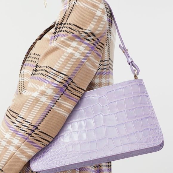 & Other Stories Handbags - & Other Stories Leather Croc Baguette